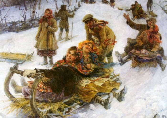 Сычков Ф.В. Катание на Масленицу. 1911.jpg